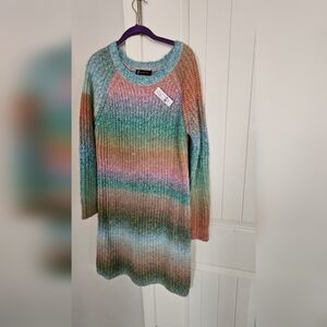 NWT NY&CO Multicolor Sweater Dress